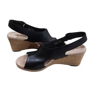 Clarks Espadrille Style Wedge Sandal With Perforated Design